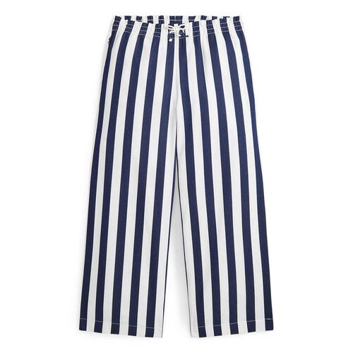 Ralph Lauren Striped Cotton Dobby Wide Leg Pant